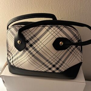 Plaid Black and White Women's Handbag